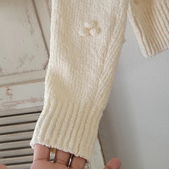 Madewell NWT, dotted bobble pullover beige sweater women's size XS - Picture 6 of 11